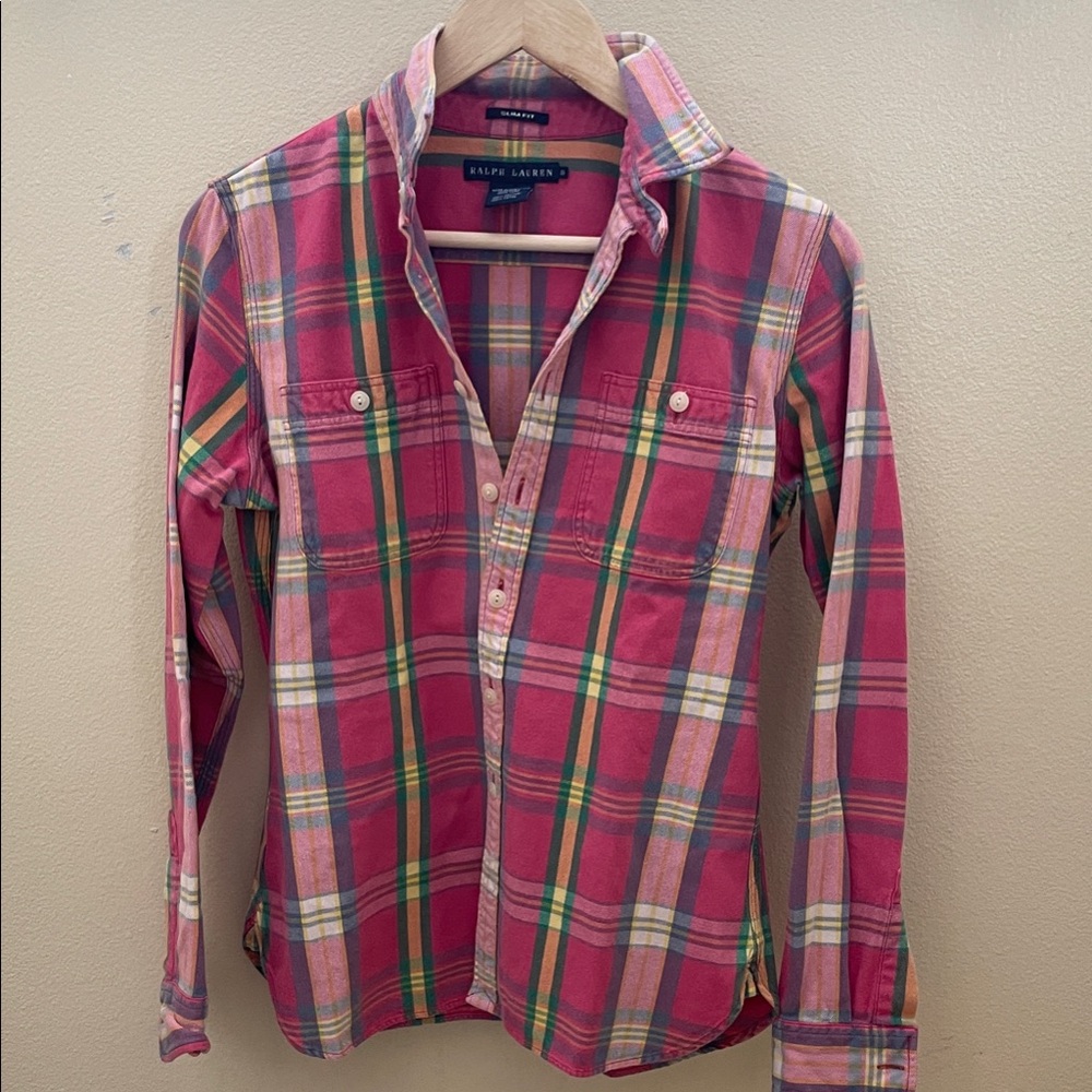 Ralph Lauren Women’s Pink Plaid Shirt